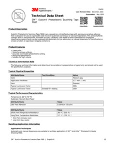 3M™ Scotch® Photoelectric Scanning Tape 7800