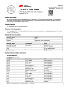 3M™ Destructible Polyurethane Label Material 3812
