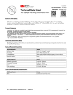 3M™ Tamper-Indicating Label Material 7935
