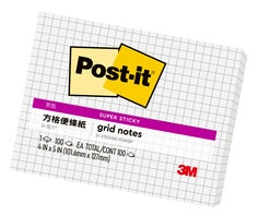 Post-it 狠黏方格便條紙系列, 提供各種尺寸選擇，提升工作效率更專業