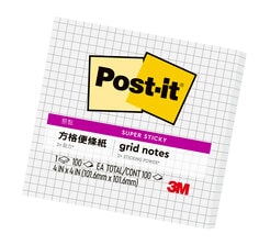 Post-it® 利貼® 狠黏™ 640S 方格便條紙