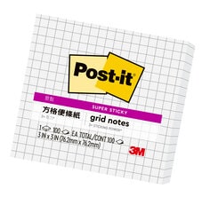 Post-it 狠黏方格便條紙系列, 提供各種尺寸選擇，提升工作效率更專業