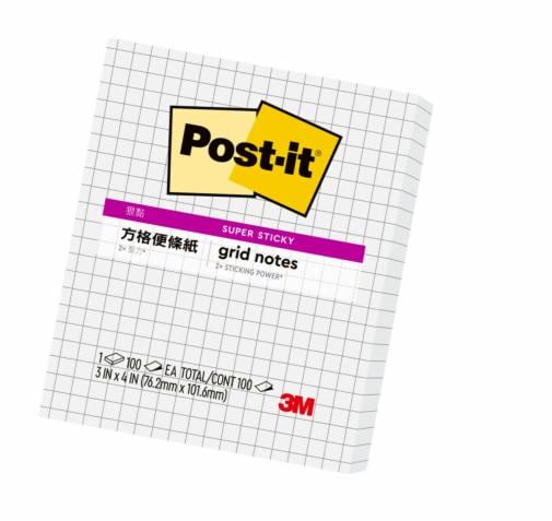 Post-it® 利貼® 狠黏™ 657S 方格便條紙