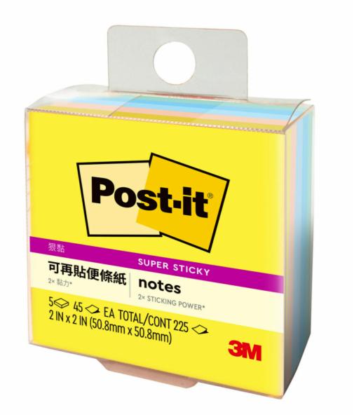 Post-it® 利貼® 狠黏™ 2055S-2, 2x2吋紙磚