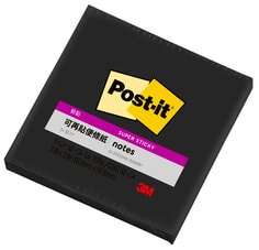 Post-it® 利貼® 狠黏™ 255S-7, 2x2吋便條紙, 黑色