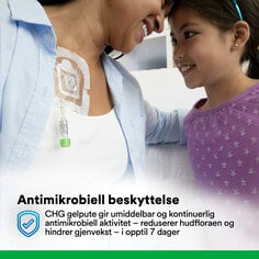 Antimikrobiell beskyttelse - CHG gelpute gir umiddelbar og kontinuerlig antimikrobiell aktivitet