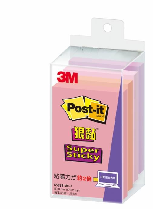 Post-it® 利貼® 狠黏™ 656SS-MC-7 便條紙, 76.2x50.8mm