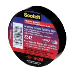 Scotch Linerless Rubber Splicing Tape, 2242, 30 mil (0.76 mm), 3/4 in x 15 ft