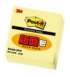 Post-it® 利貼® E54N-2PK 可再貼便條紙, 3x2.81吋