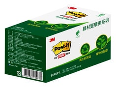 Post-it® 利貼®  654RP-L 可再貼綠材質環保便條紙經濟包