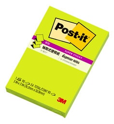 Post-it 狠黏抽取式補充包系列, 提供各種尺寸及顏色選擇, 自由搭配各種便條台