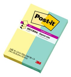 Post-it 狠黏抽取式補充包系列, 提供各種尺寸及顏色選擇, 自由搭配各種便條台