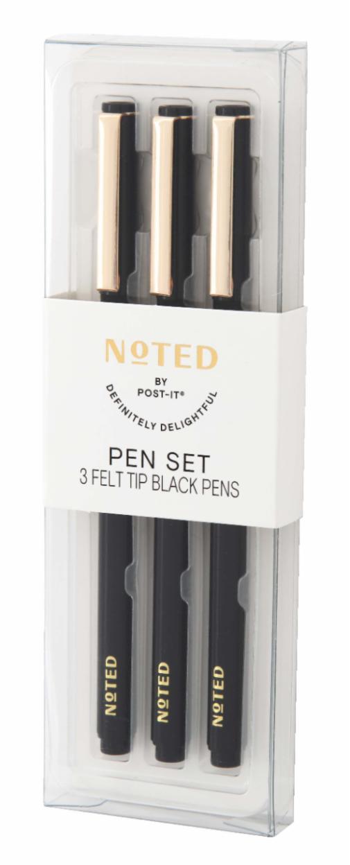 Pen,Felt Tp,2/Pk,Bk