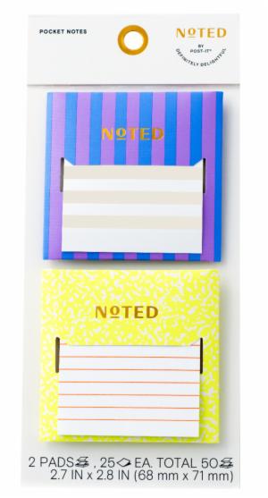 Post-it Pocket Notes NTD9-PKT-1, 2.8 in x 2.8 in (71 mm x 71 mm)image