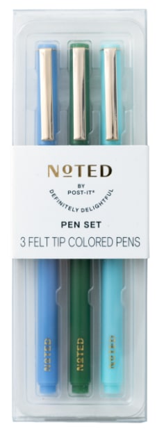 post it pens in multiple colors with felt tips three pens per pack