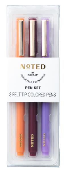 post it pens in multiple colors with felt tips three pens per pack