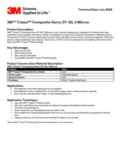 3M™ Trizact™ Composite Slurry DT-50 3 micron TDS