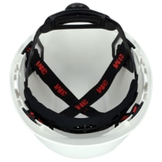 A 3M SecureFit Elevated Temperature Hard Hat H-704T-SF, Blue, 4-Point Pressure Diffusion Ratchet Suspension