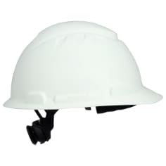 A 3M SecureFit Elevated Temperature Hard Hat H-704T-SF, Blue, 4-Point Pressure Diffusion Ratchet Suspension