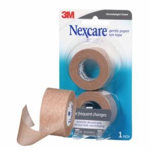 Nexcare Gentle Paper First Aid Tape T781-2PK, Tan, 1 in x 10 yds image Nexcare Gentle Paper First Aid Tape T781-2PK, Tan, 1 in x 10 ydsimage
