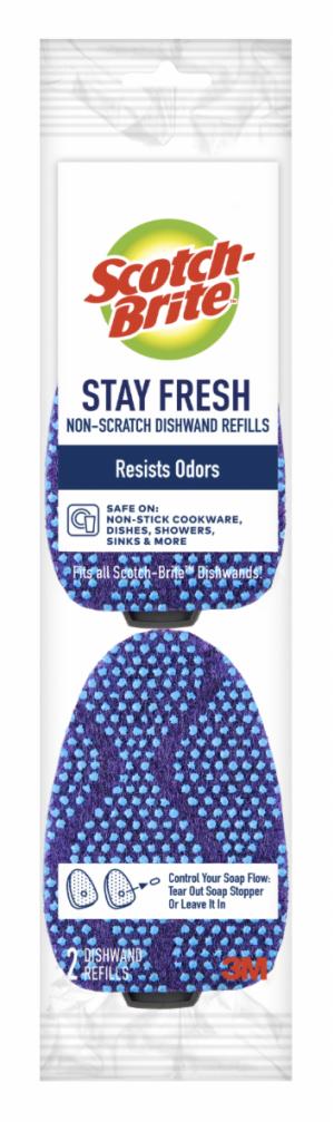 Scotch-Brite Stay Fresh Non-Scratch Dishwand Refills 487A-2-7, 7/2image