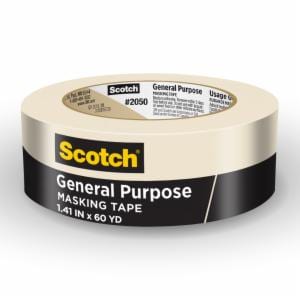 Scotch General Purpose Masking Tape 2050-36AP, 1.41 in x 60.1 yd (36mm x 55m)image