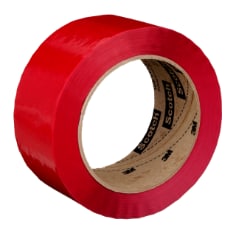 A roll of Scotch® Box Sealing Tape 371, Red, 48 mm x 100 m