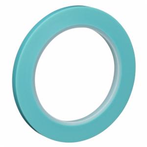Scotch High Temperature Fine Line Tape 4737T, Transparent Blue, 3/8 in x 36 yd, 5.4 mil, 96/Caseimage