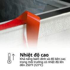 Nhiệt độ cao Khả năng bám dính và độ bền cao trong môi trường có nhiệt độ lên đến 250°F (121°C)