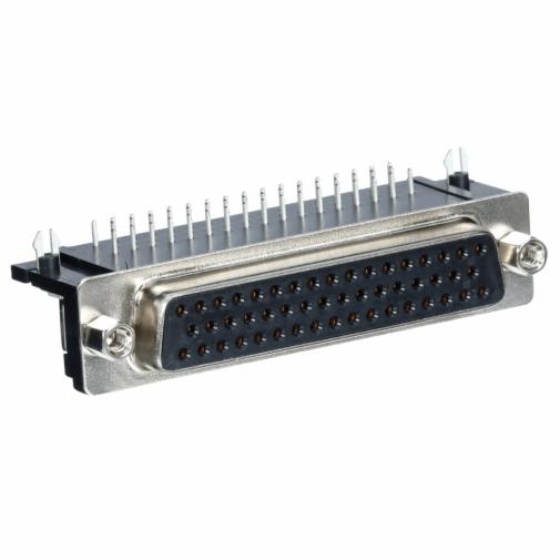 A 3M Boardmount D-Sub Right Angle Socket 50 pos Connector, 888 Series