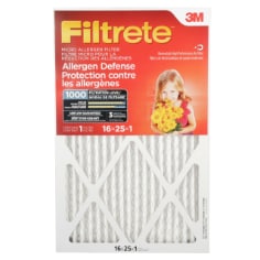 A Filtrete Allergen Defense Micro Allergen Filter 9801DC-6C, 16 in x 25 in x 1 in