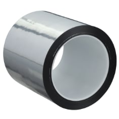 A roll of 3M Polyester Film Tape 850, Silver, 4 in x 72 yd