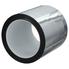 A roll of 3M Polyester Film Tape 850, Silver, 4 in x 72 yd
