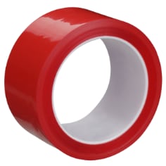 A roll of 3M Polyester Film Tape 850, Red, 2 in x 72 yd