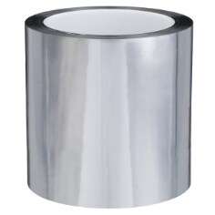 A roll of 3M Polyester Film Tape 850, Silver, 4 in x 72 yd