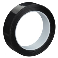 A roll of 3M Polyester Film Tape 850, Black, 1 in x 72 yd