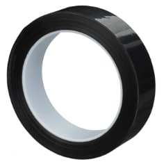 A roll of 3M Polyester Film Tape 850, Black, 1 in x 72 yd