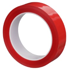 A roll of 3M Polyester Film Tape 850, Red, 1 in x 72 yd