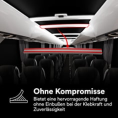 Ohne Kompromisse
Bietet eine hervorragende Haftung ohne Einbußen bei der Klebkraft und Zuverlässigkeit