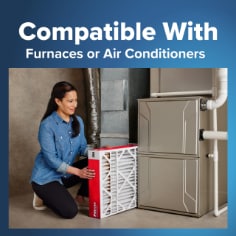Opt for a Filtrete™ Allergen Defense Air Filter to transform your central heating and cooling system into a whole-home air filtration operation. This no-nonsense filter helps capture varying sizes of particles, from the large (lint, pollen, dust and pet dander) to the microscopic (smoke and smog).