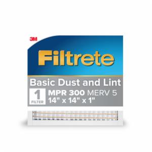 Filtrete Basic Dust & Lint Air Filter, 300 MPR, 311-4, 14 in x 14 in x 1 in (35.5 cm x 35.5 cm x 2.5 cm) image Filtrete Basic Dust & Lint Air Filter, 300 MPR, 311-4, 14 in x 14 in x 1 in (35.5 cm x 35.5 cm x 2.5 cm)image