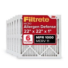 The Filtrete™ Allergen Defense Filter outperforms non-electrostatic pleated and washable 1-inch filters at capturing microscopic allergens like dust, smoke, and smog particles and large allergens like mold spores and pet dander.