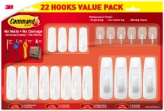 Command™ Hooks Strips Combo Packs, 17078BGVP MIXED HOOK VP