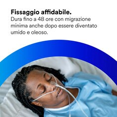 Fissaggio affidabile che dura fino a 48 ore con una migrazione minima, anche dopo essere stato bagnato e unto.