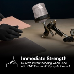 Delivers instant bonding when used with 3M™ Fastbond™ Spray Activator 1