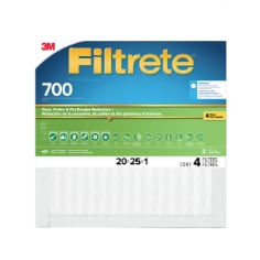 A 4 pack of Filtrete Dust Pollen Filters MPR 700 703-4PK-DC, 20 in x 25 in x 1 in