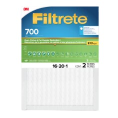 A 2 pack of Filtrete Dust Pollen Filters MPR 700 700-2PK-DC, 16 in x 20 in x 1 in
