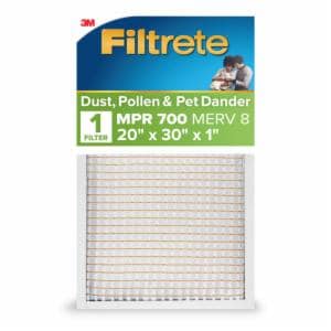 Filtrete Dust, Pollen & Pet Dander Air Filter 700 MPR 722-4, 20 in x 30 in x 1 in (50.8 cm x 76.2 cm x 2.5 cm)image