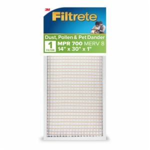 Filtrete Dust, Pollen & Pet Dander Air Filter 700 MPR 724-4PK-1E, 14 in x 30 in x 1 in (35.5 cm x 76.2 cm x 2.5 cm) image Filtrete Dust, Pollen & Pet Dander Air Filter 700 MPR 724-4PK-1E, 14 in x 30 in x 1 in (35.5 cm x 76.2 cm x 2.5 cm)image