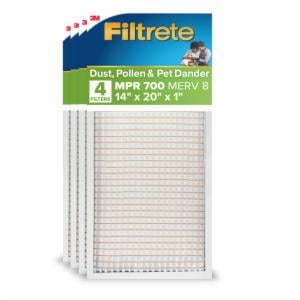 Filtrete Electrostatic Air Filter 700 MPR 705-4, 14 in x 20 in x 1 in (35.5 cm x 50.8 cm x 2.5 cm) image Filtrete Electrostatic Air Filter 700 MPR 705-4, 14 in x 20 in x 1 in (35.5 cm x 50.8 cm x 2.5 cm)image